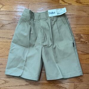 Parker Beige Pleated Shorts